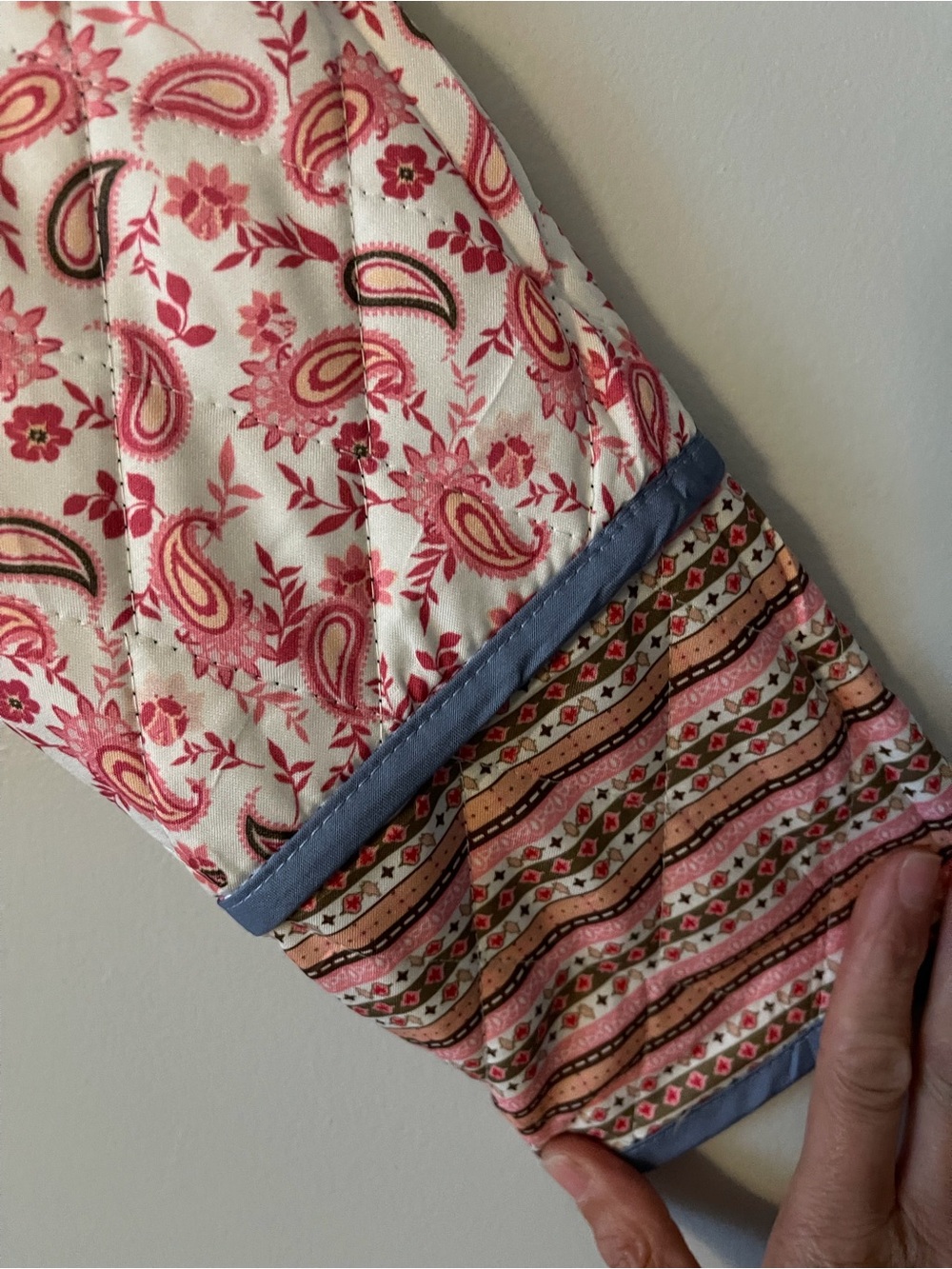 Floral Paisley Pink Patchwork Midi Skirt